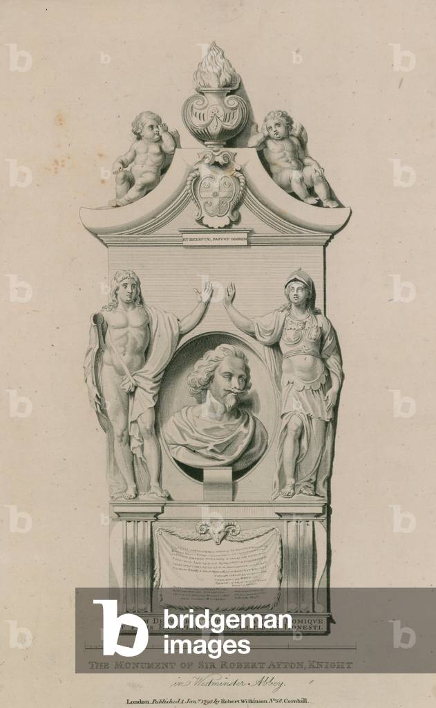 The monument of Sir Robert Ayton (engraving)