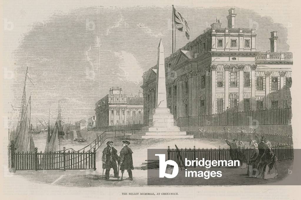 The Bellot Memorial at Greenwich, London (engraving)