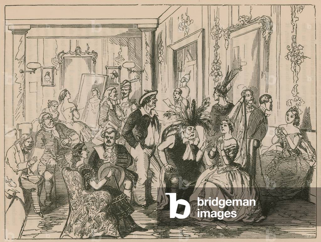 A theatrical green-room (engraving)