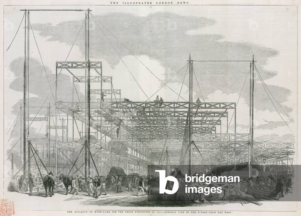 The building in Hyde Park, London, for the Great Exhibition of 1851 (engraving)