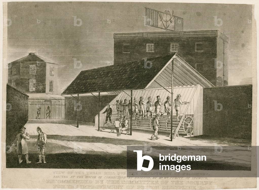 Treadmill at Brixton prison (engraving)