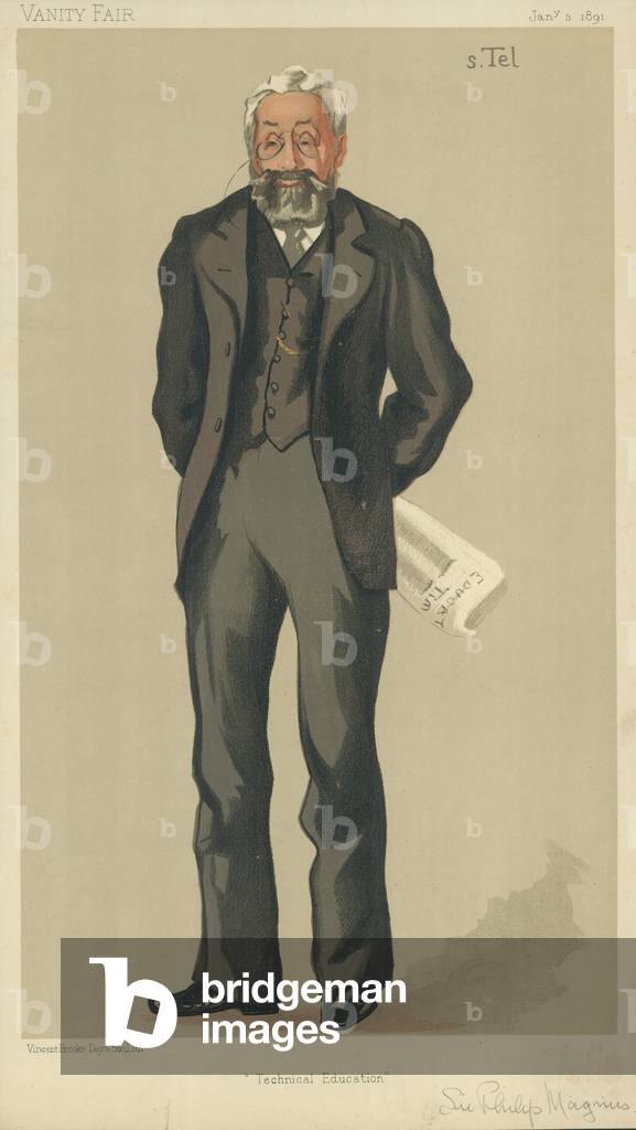 Sir Philip Magnus (colour litho)