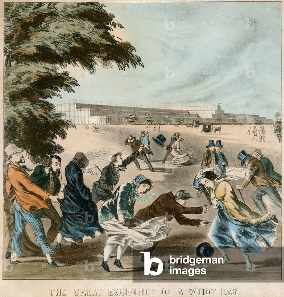 Great Exhibition on a Windy Day, 1851 (coloured engraving)