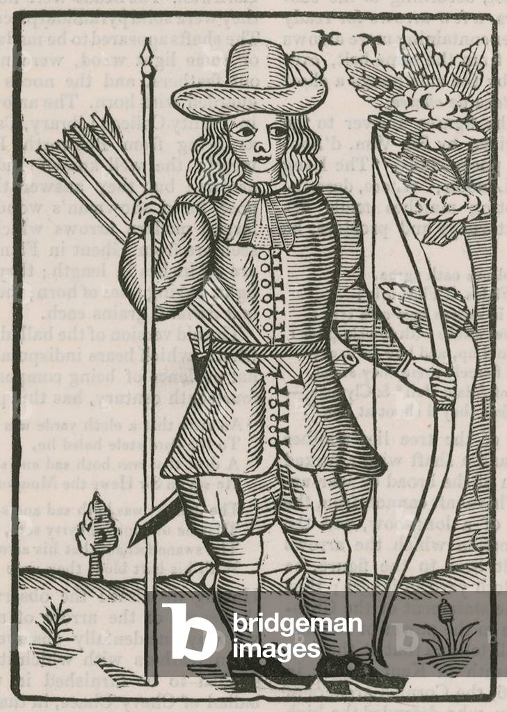 Finsbury archer's ticket for the shooting of 1676 (engraving)