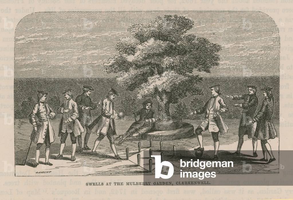 Swells at the Mulberry Garden (engraving)