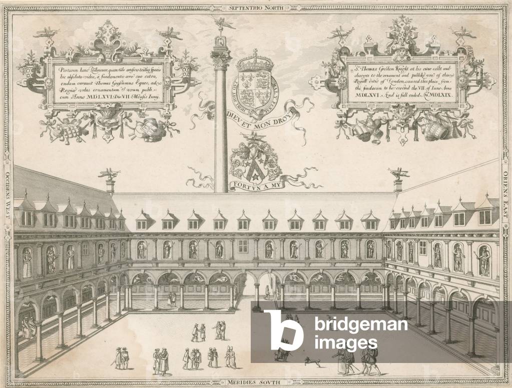 Interior of the Royal Exchange, London (engraving)