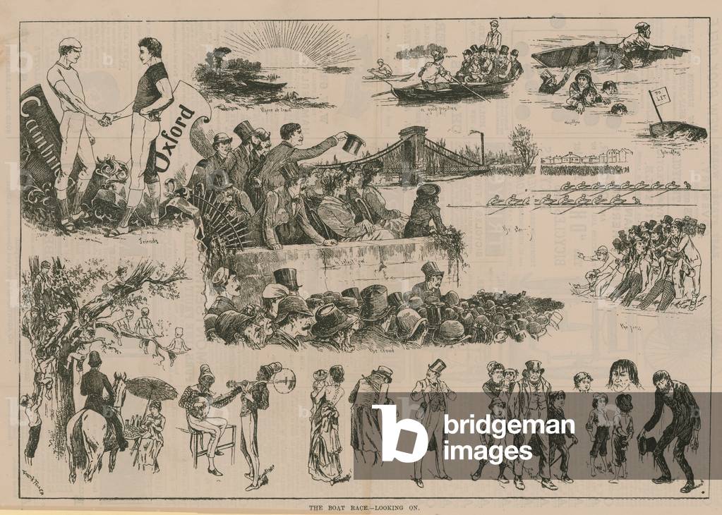 The University boat race (engraving)