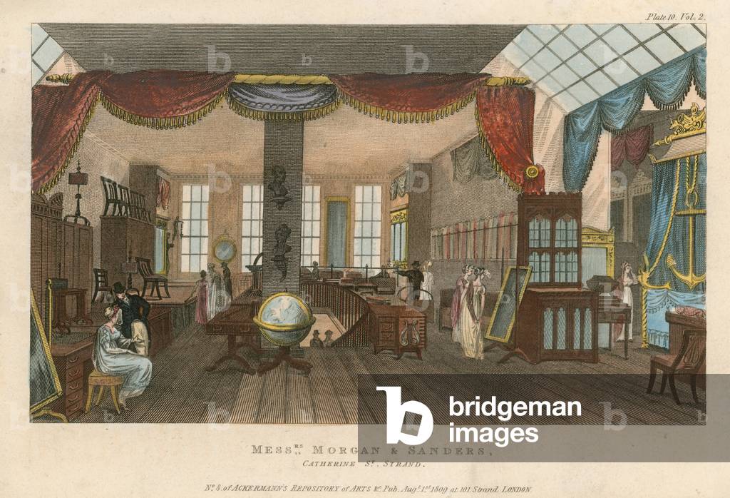 Messrs Morgan & Sanders (coloured engraving)