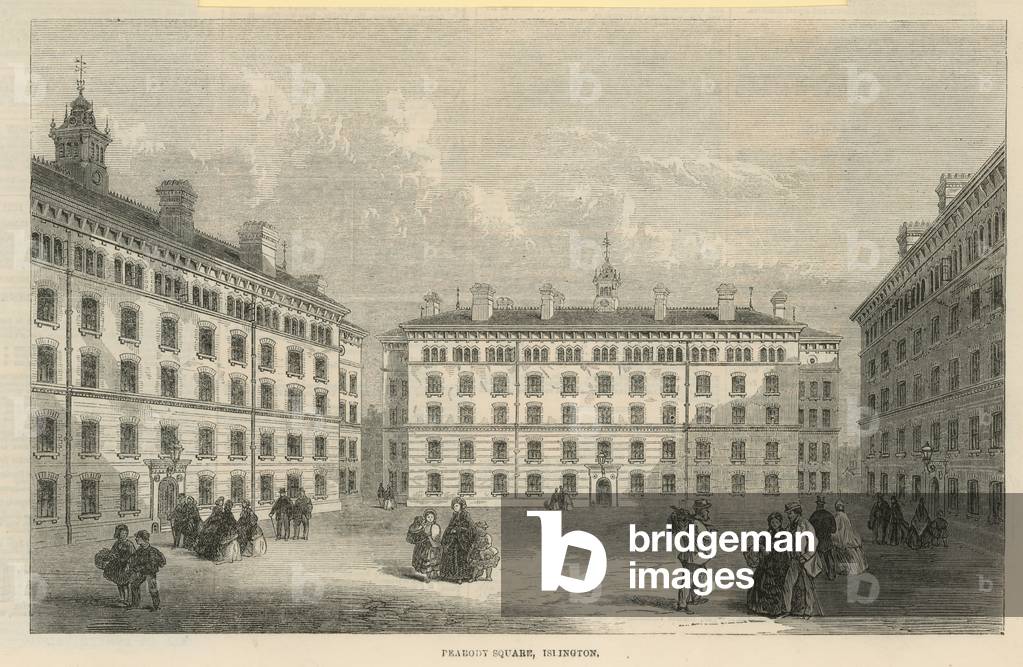 Peabody Square in Islington (engraving)