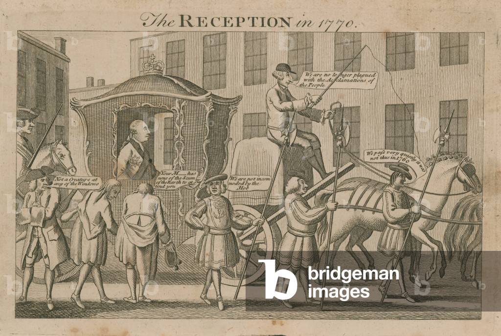 The reception in 1770 (engraving)