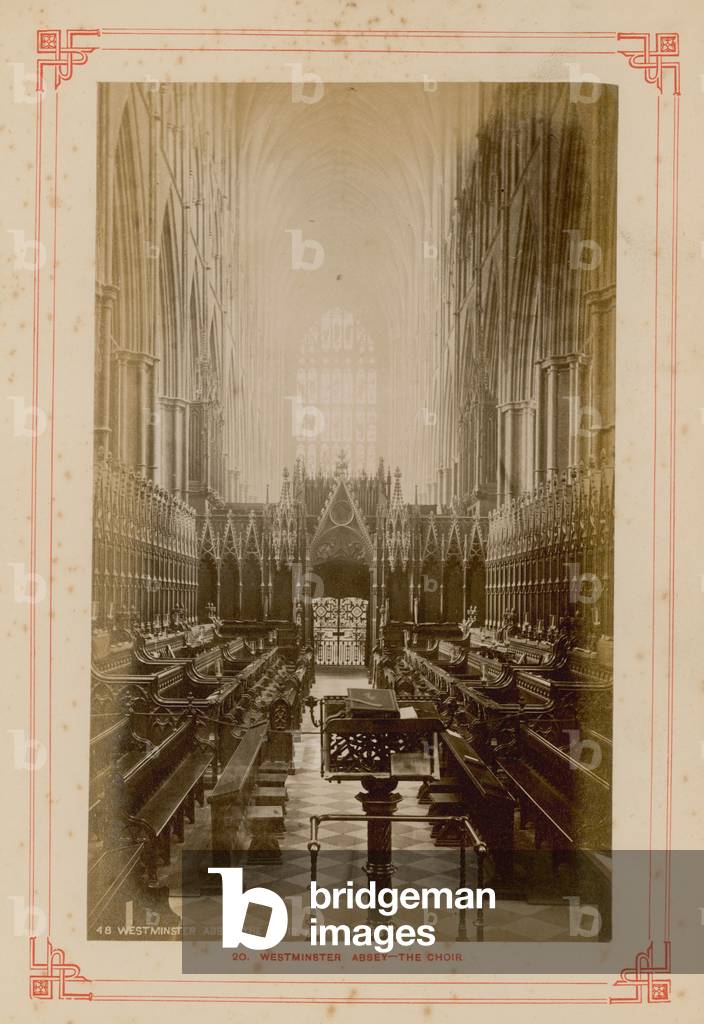 Postcard of the Choir of Westminster Abbey (photo)