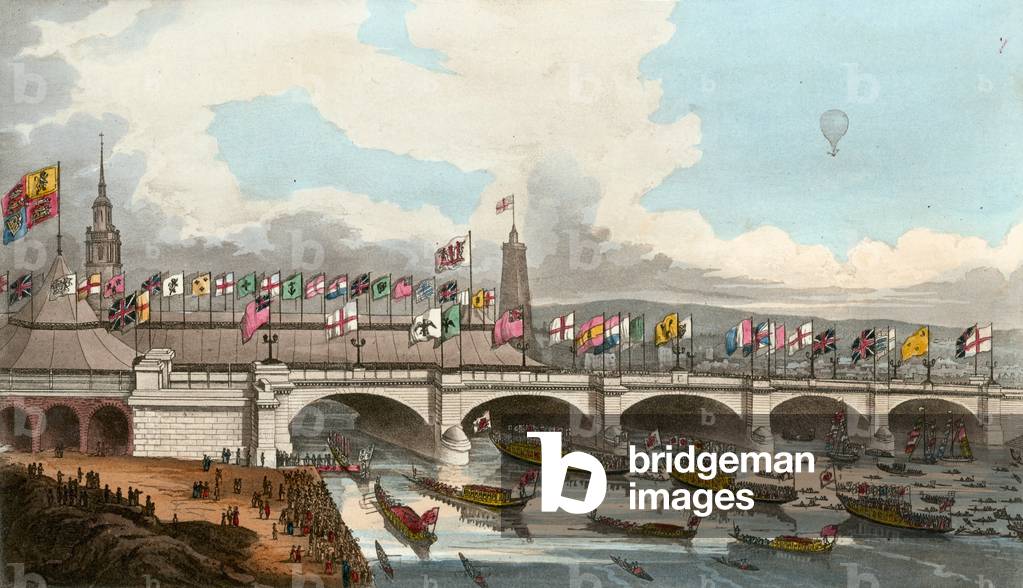 The New London Bridge, 1 August 1831 (coloured engraving)