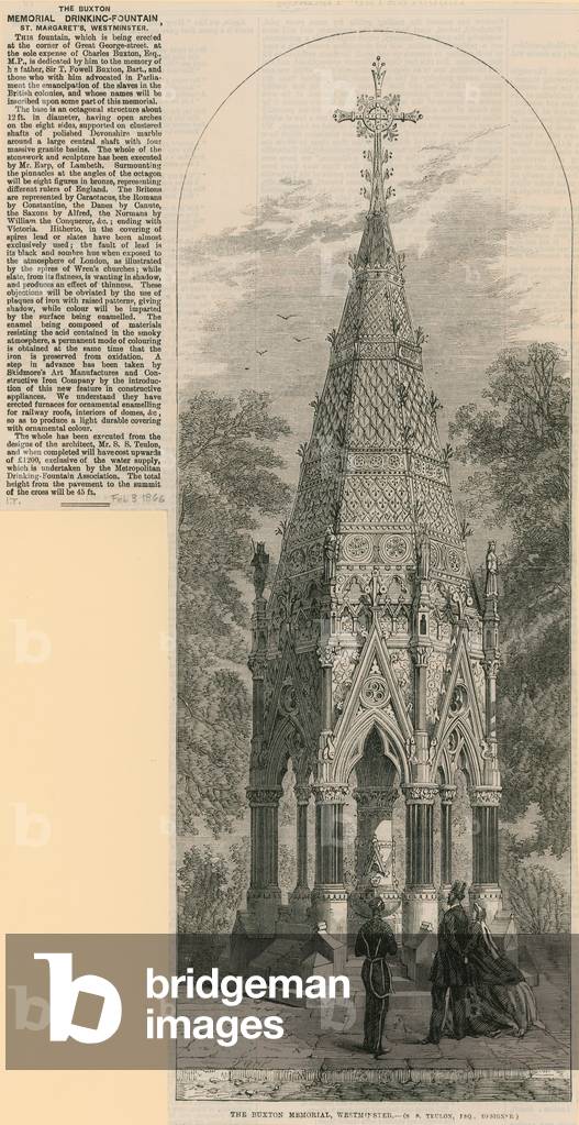 The Buxton Memorial Drinking Fountain, St Margaret's Westminster (engraving)