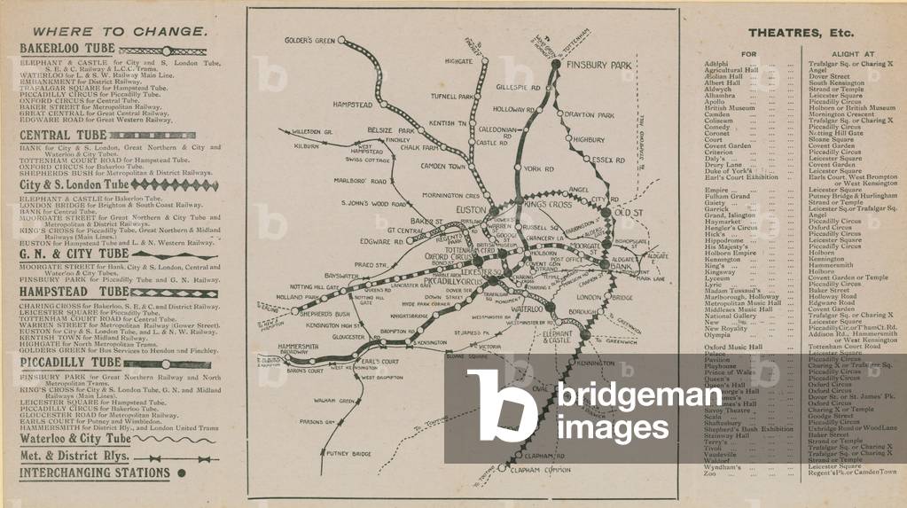 London Underground map (engraving)