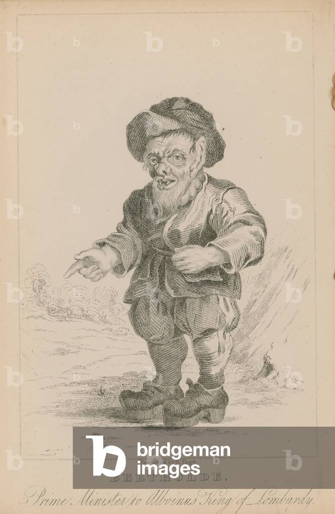 Bertholde, Prime Minister to Alboinus, King of Lombardy (engraving)