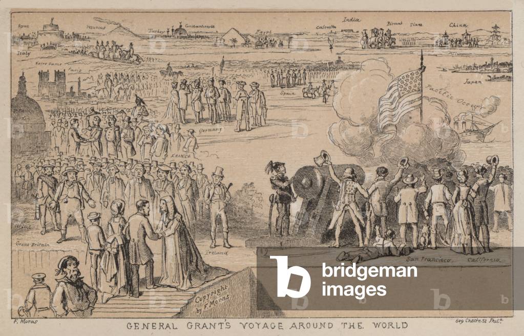 Ulysses S Grant's Voyage Around The World (chromolitho)