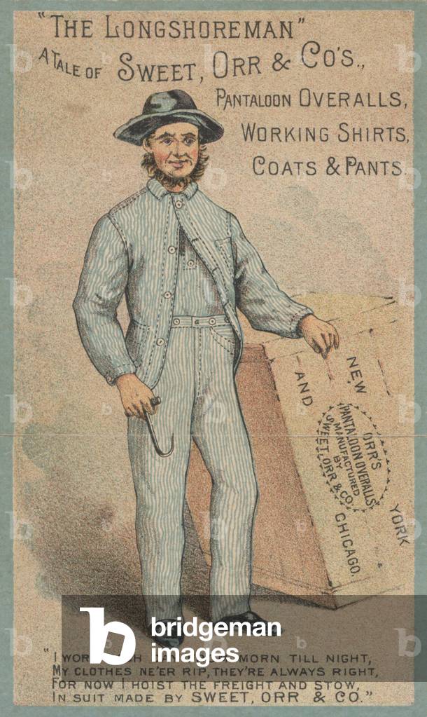 Advertisement for Sweet, Orr & Co's work clothes (colour litho)