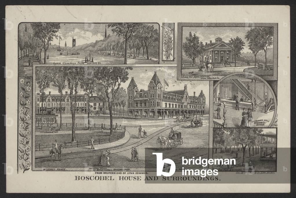 Boscobel House, and surroundings (engraving)