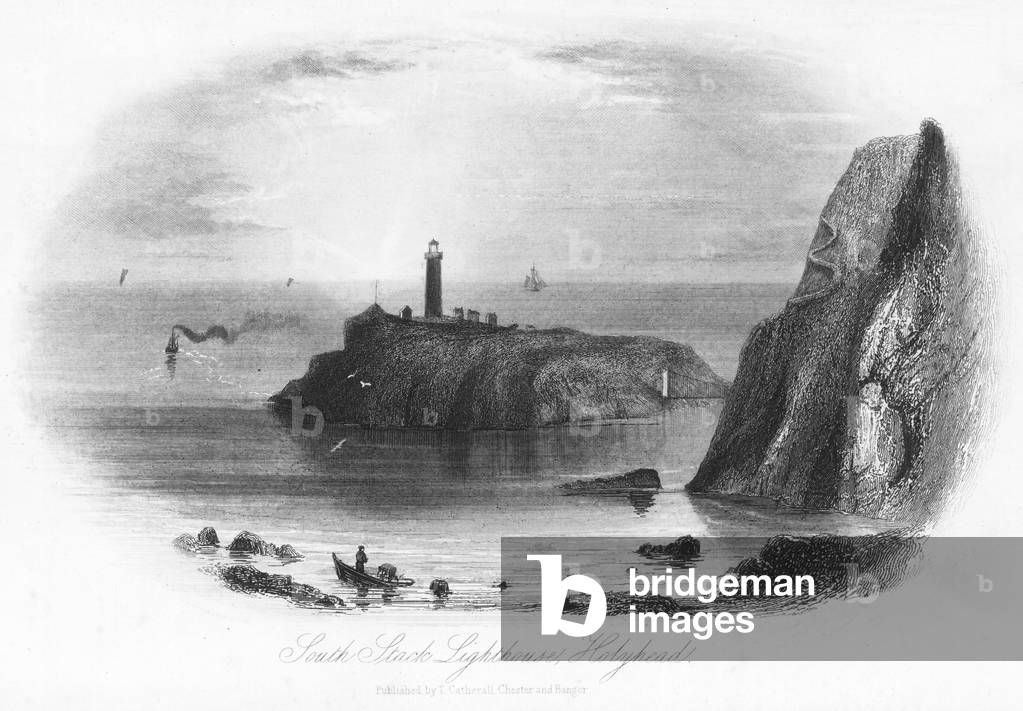 South Stack Lighthouse, Holyhead (engraving)
