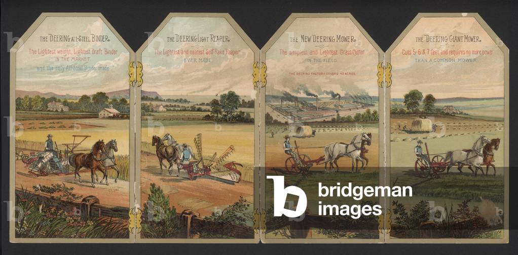 Deering farm machinery (colour litho)