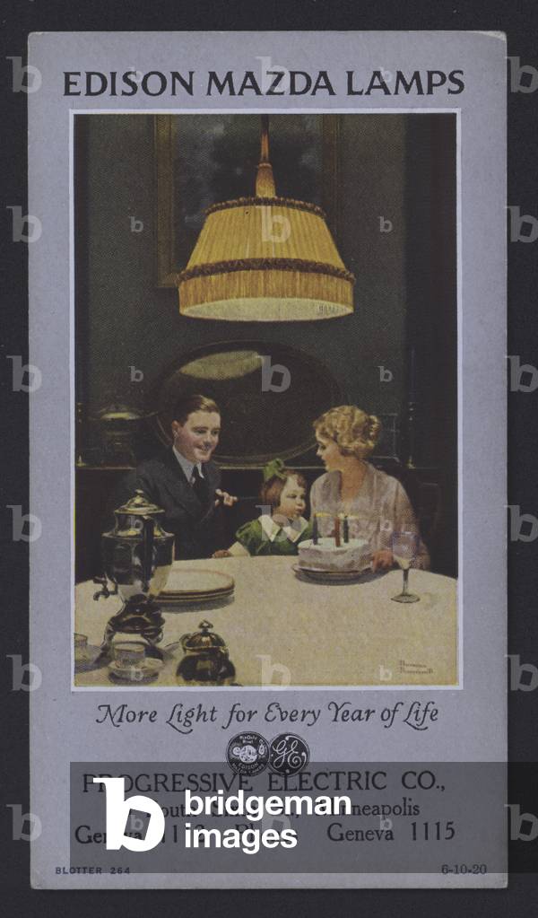 Edison Mazda Lamps (colour litho)