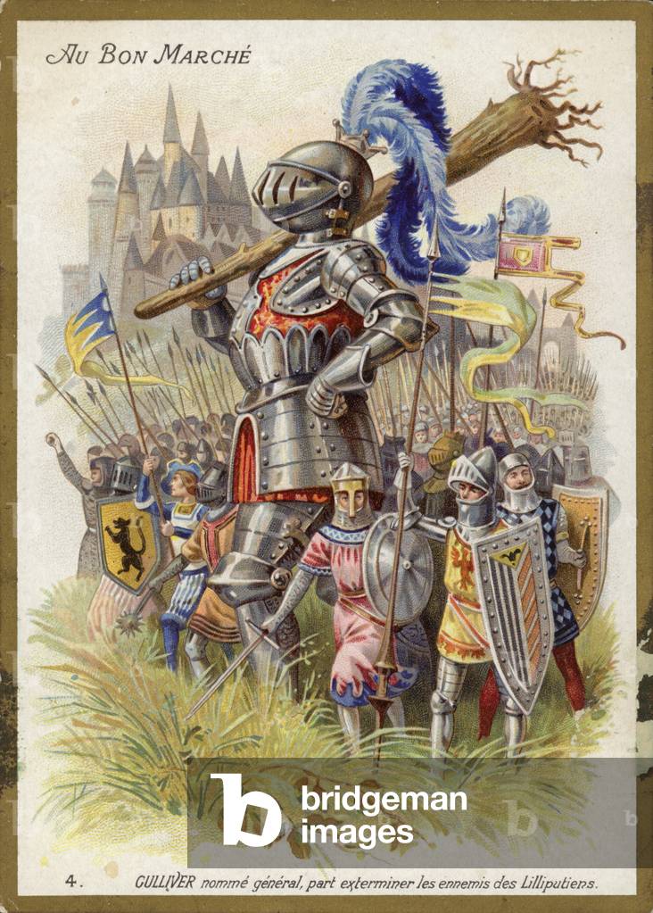Gulliver as a Knight (chromolitho)
