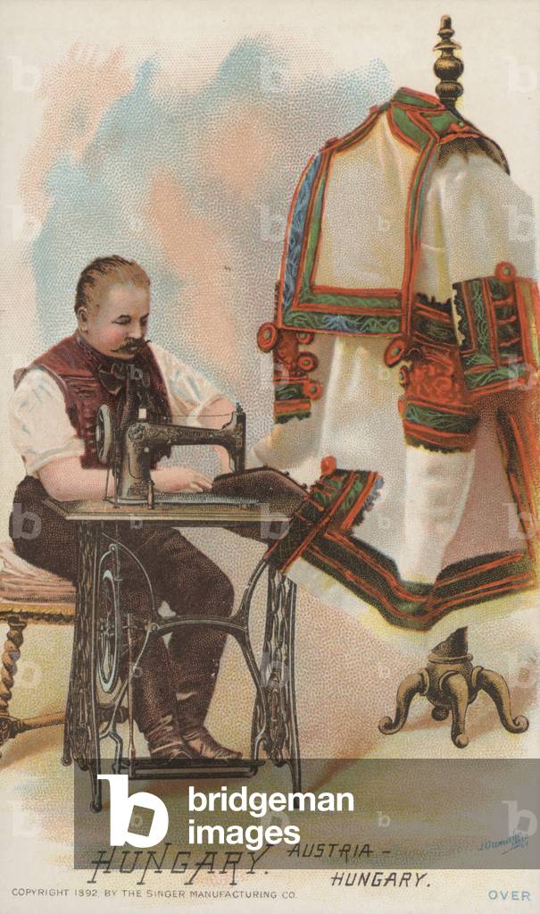 Sewing Machine, Hungary, Austria-Hungary (chromolitho)