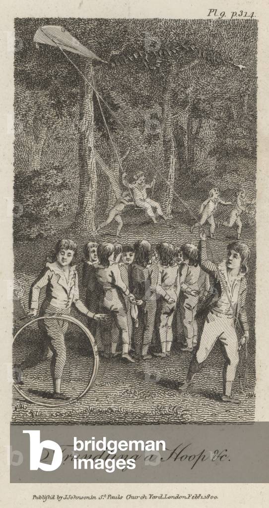 Trundling a hoop (engraving)