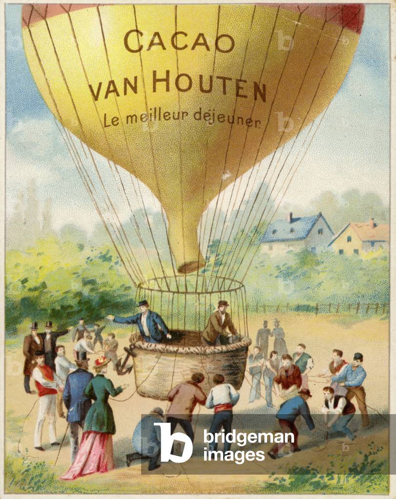 Balloon about to ascend (chromolitho)