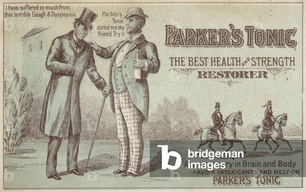 Gentleman Offering Food Tonic (chromolitho)