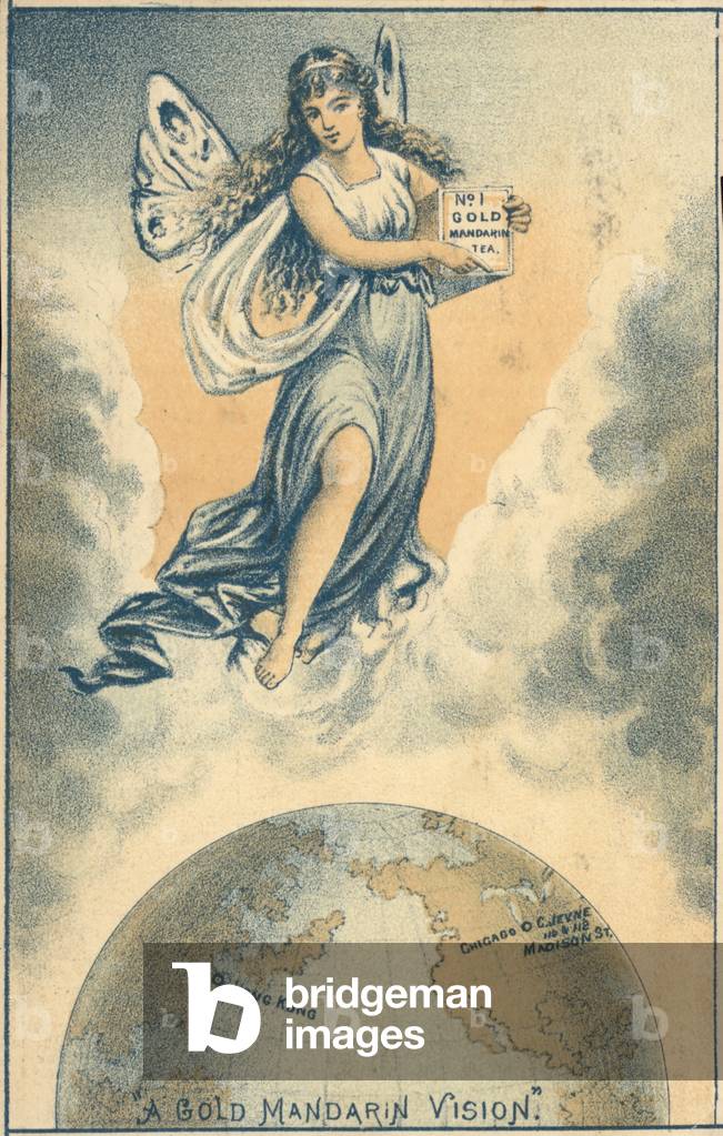 A Gold Mandarian Vision, tea, Hong Kong to Chicago (chromolitho)