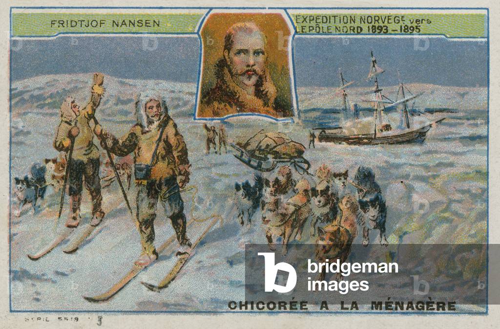 Fridtjof Nansen, Norwegion expedition to the North Pole, 1893-95 (chromolitho)