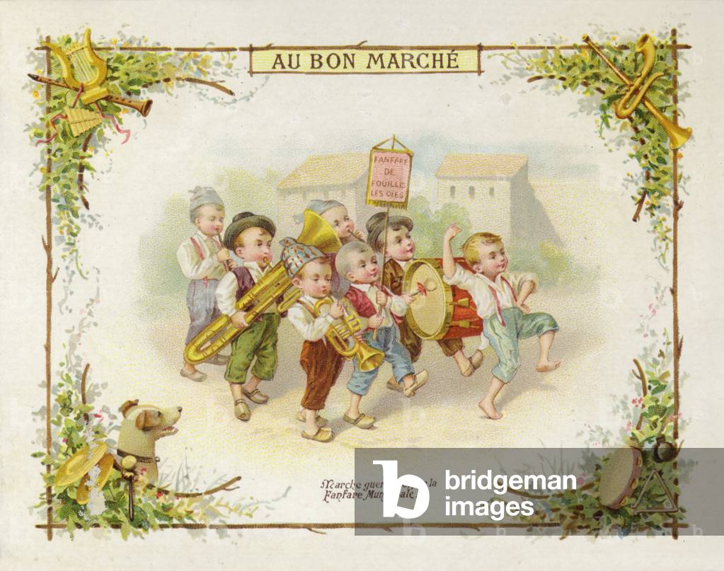 Marching children's band (chromolitho)