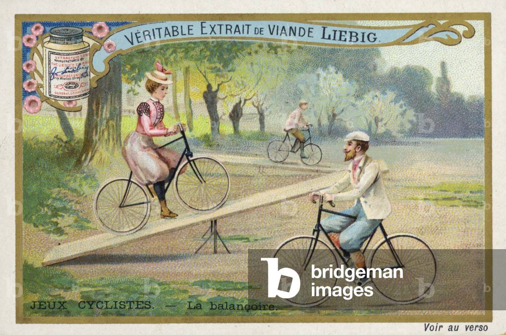 Jeux Cyclistes, Balancing on a See-Saw (chromolitho)