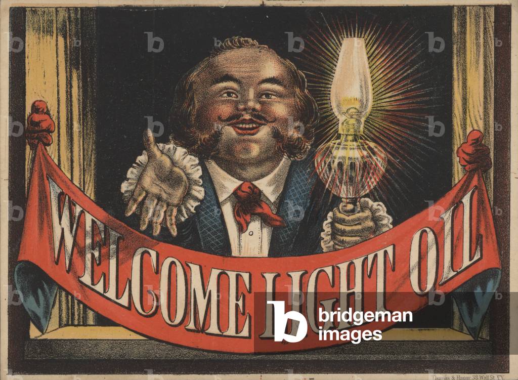 Advertisement for Welcome Light Oil (colour litho)