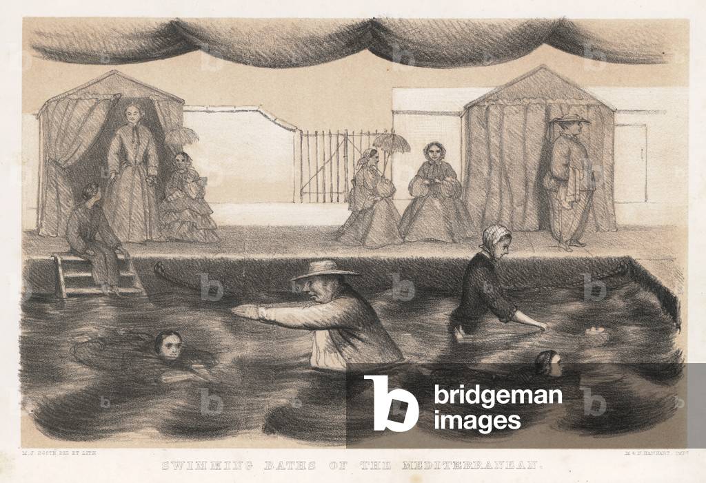 Swimming Baths of the Mediterranean (engraving)