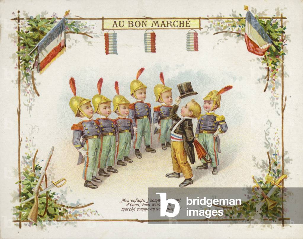 Guard of honour, children (chromolitho)