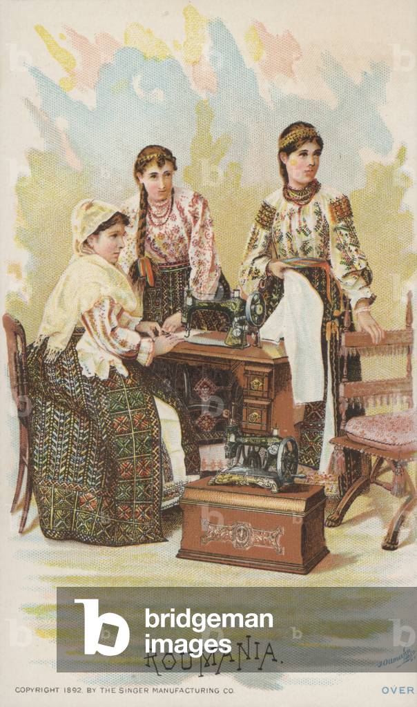Sewing Machine, Roumania (chromolitho)