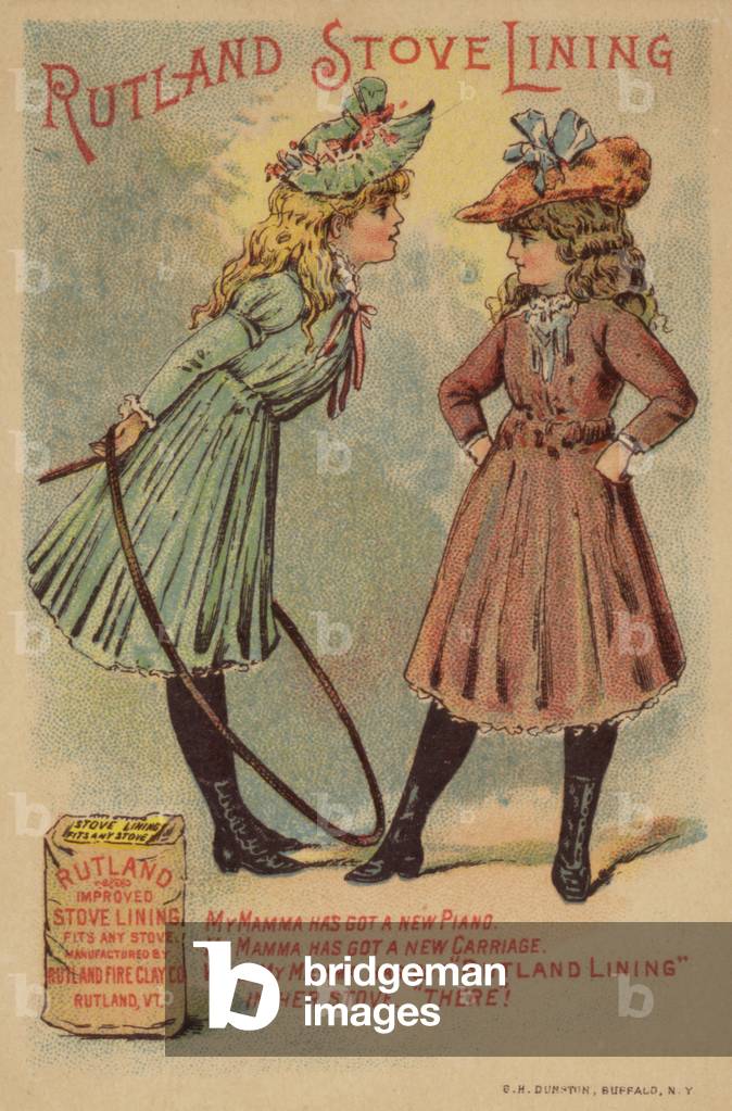 Girls Chatting (chromolitho)