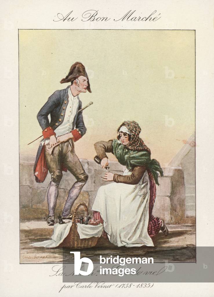 La Marchande d'Eau de Vie (colour litho)