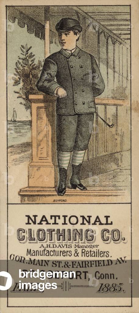Man in Jodhpurs with Cane (chromolitho)
