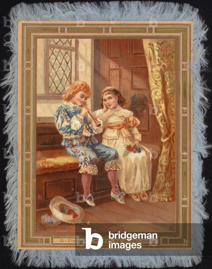 Children in 17th century costume (chromolitho)
