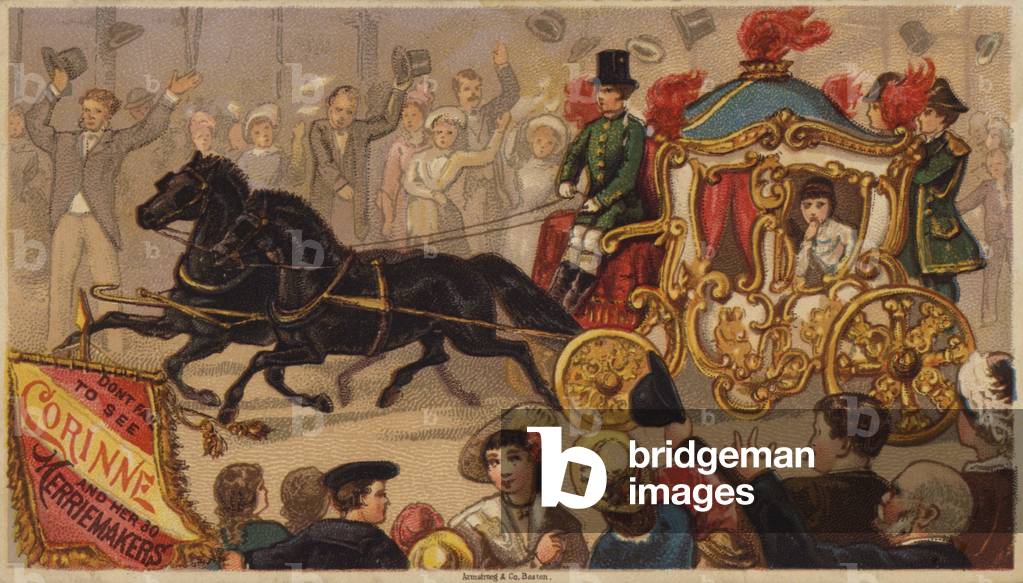Lady in a Carriage (chromolitho)