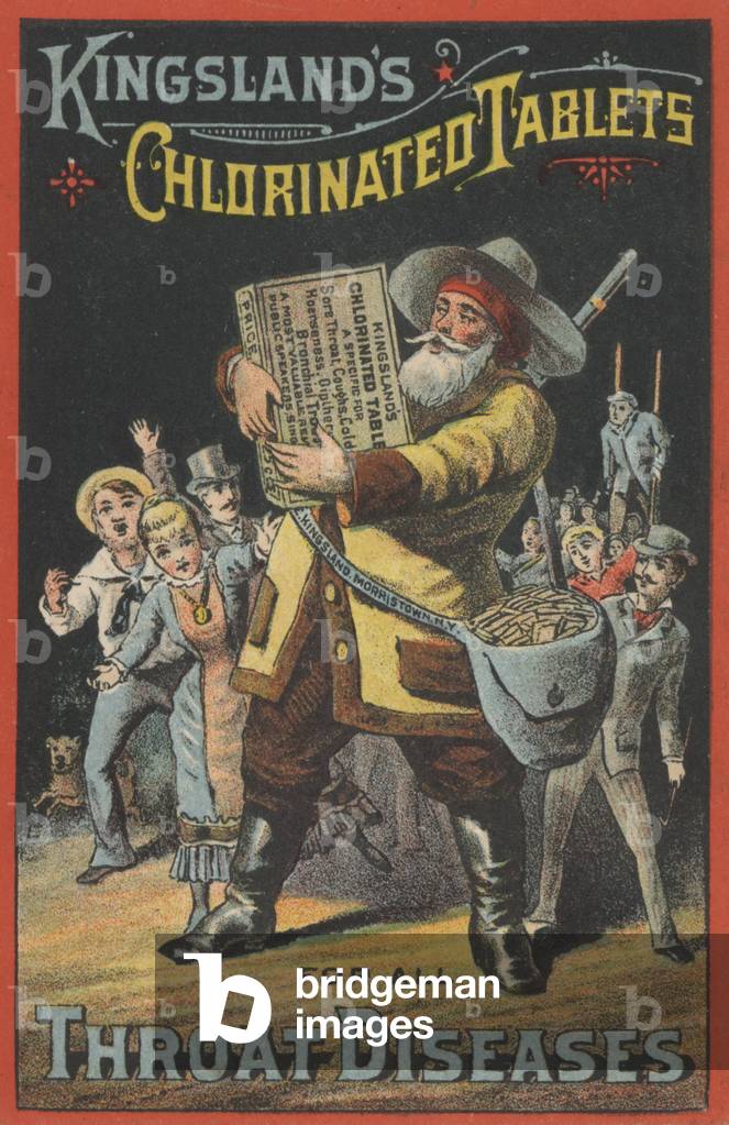 Kingsland's Chlorinated Tables for all throat diseases (chromolitho)