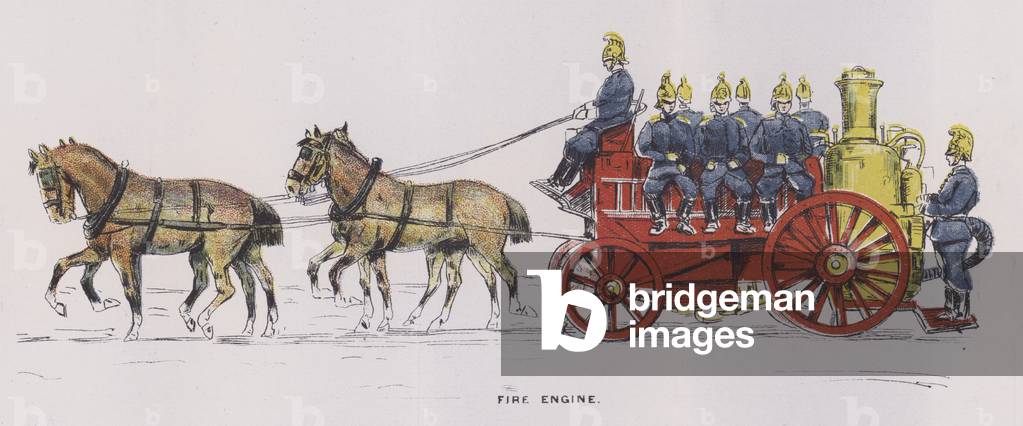 The Lord Mayors Procession (detail) (colour litho)
