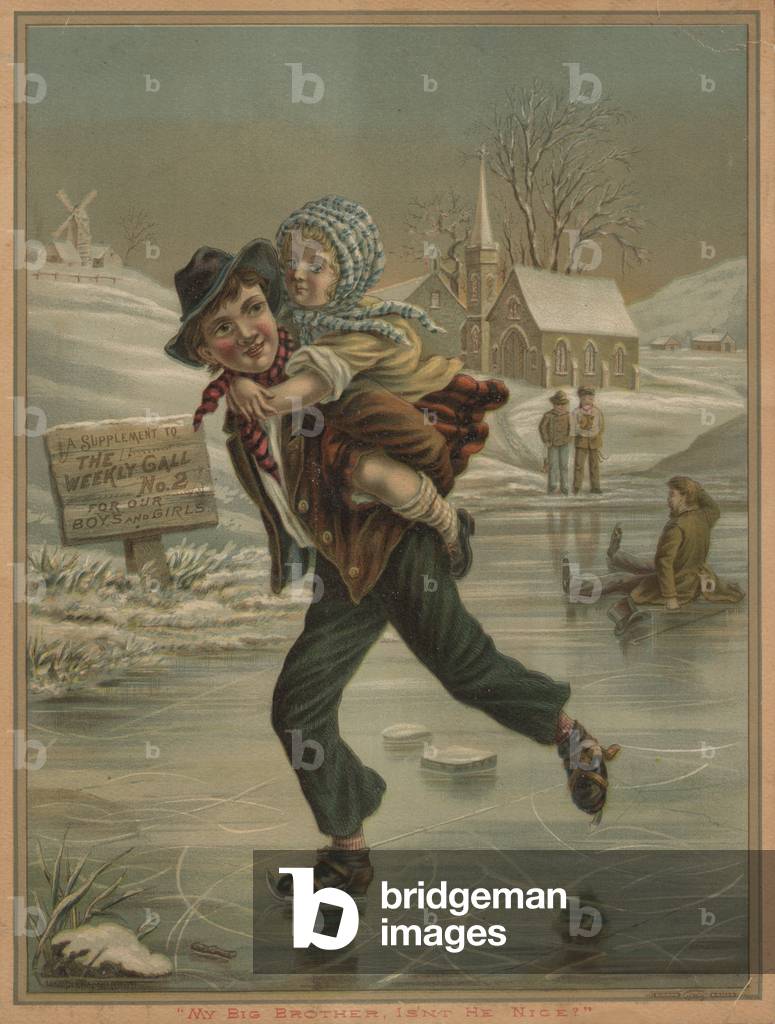 My big brother, isn't he nice? (colour litho)