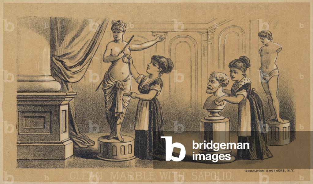 Clean Marble With Sapolio (chromolitho)