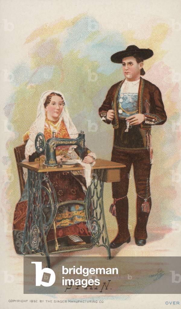 Sewing Machine, Spain (chromolitho)