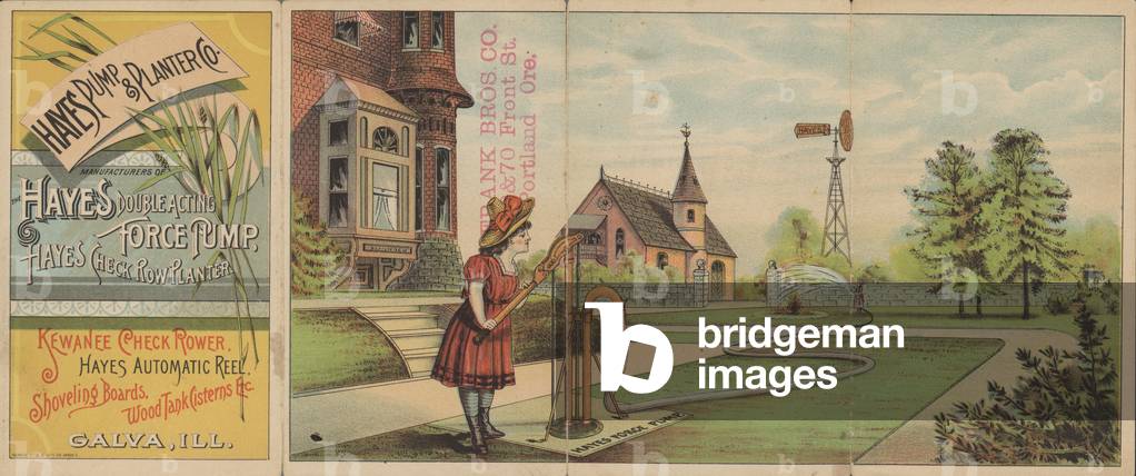 Advertisement for the Hayes Pump and Planter Company (colour litho)