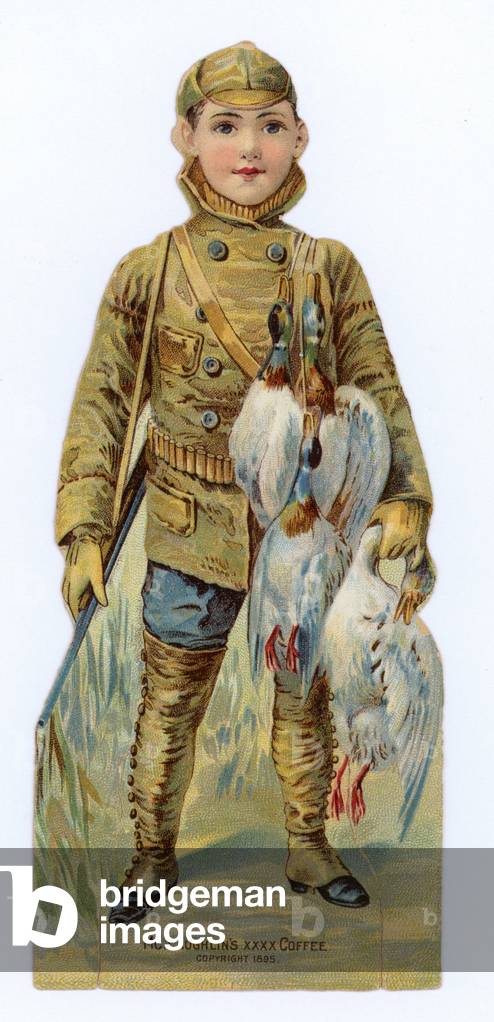 American boy, out shooting for game (chromolitho)
